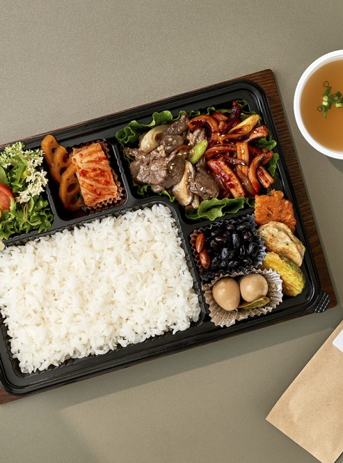 더블 불고기 오징어볶음 도시락
