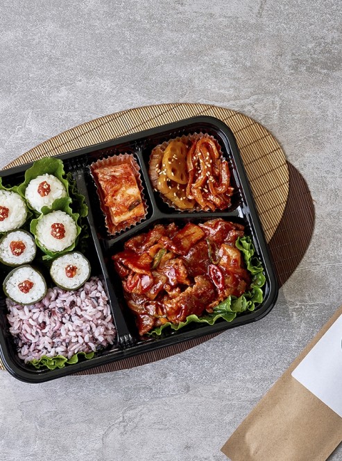 싱글 야채쌈밥 & 제육볶음 도시락