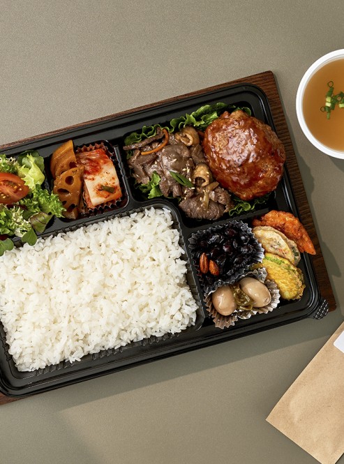 더블 불고기 함박스테이크 도시락