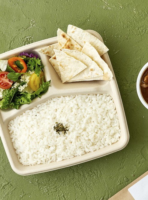 할랄 닭고기커리 & 쌀밥 & 또띠아 도시락