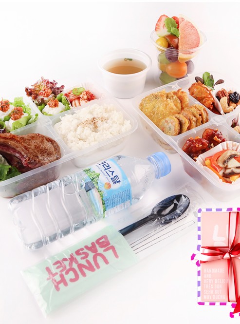 고메 양갈비&야채쌈밥 2단 도시락